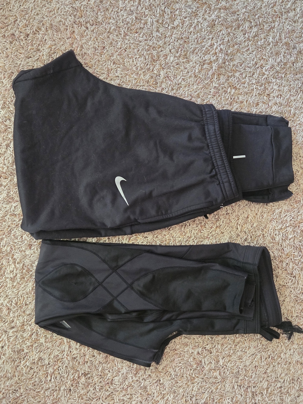 Men's running pant bundle- Nike dry fit warm up pants and CWX running tights